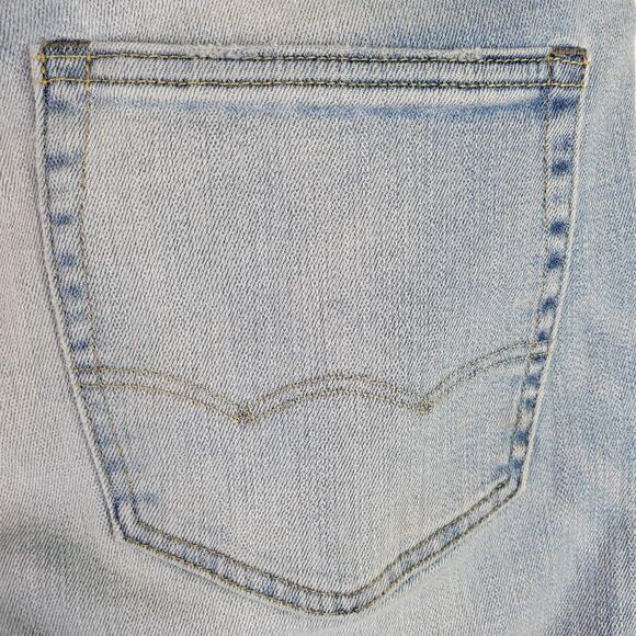 American Eagle Jeans AE Flex Men's Slim Straight 28X32 Light Wash Zip 28 - Picture 6 of 10